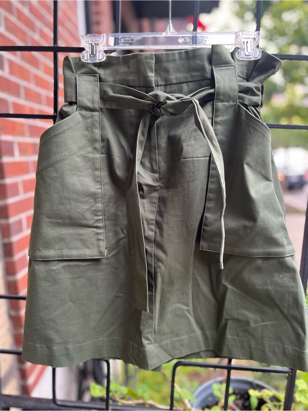 Reitmans Sage Paperbag Waist Shorts with Tie Belt